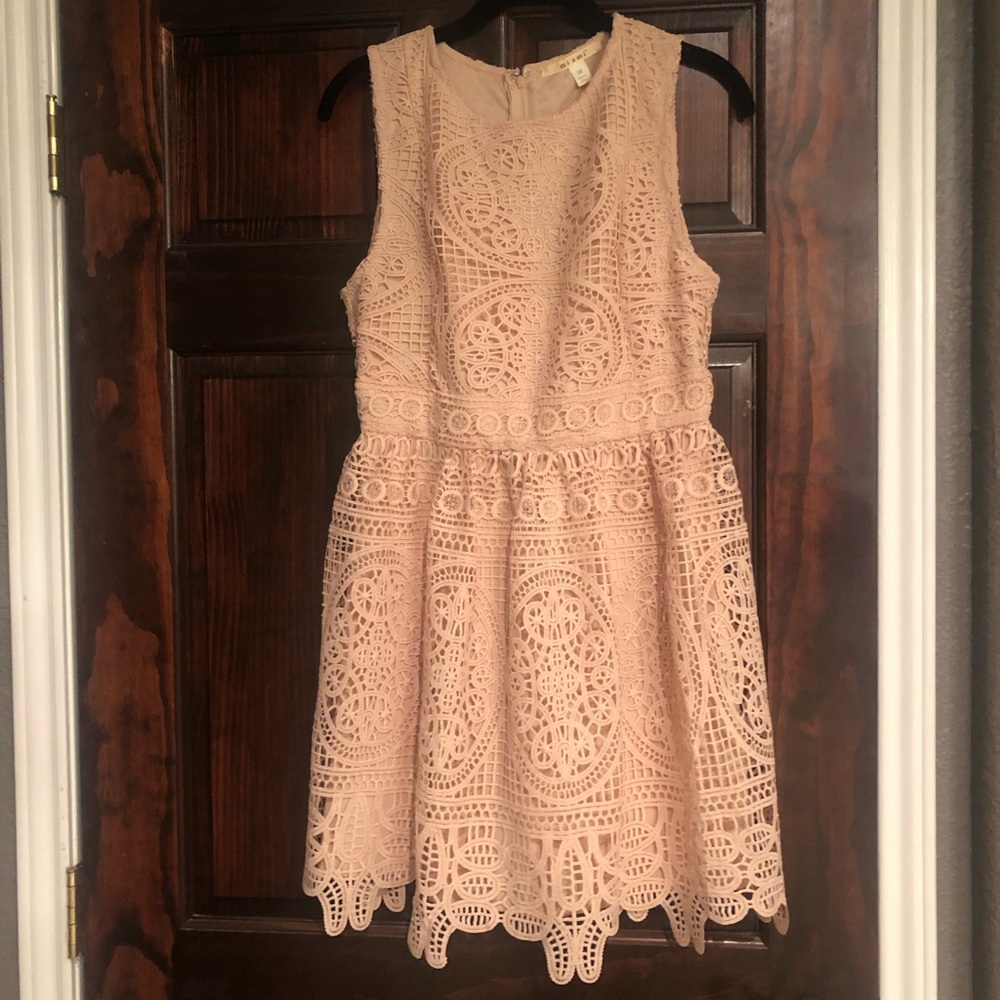 Francesca’s Blush Lace Dress Size Medium